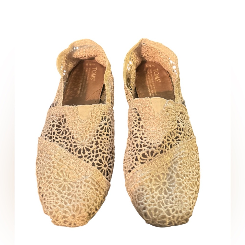 TOMS Women's Crochet Slip-On Shoes - Cream